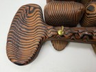 Mcm Wooden Owl Wall Hanging Cryptomeria 3 Owls Key Holder Felt Eyes Vintage