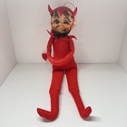 Japan Winking Red Devil Knee Hugger Elf 1968 Kamar Hanging Ornament Vtg Christma