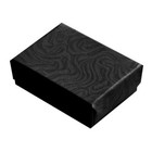 100 Swirl Black Cotton Filled Boxes Jewelry Gift Box 1-7 8  X 1-1 4  X 5 8 