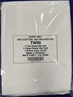 Sheet Set Twin Size White 1 Set  1 Flat 1 Fitted 1 Pillowcase  T180 Cotton Poly