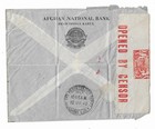 Afghanistan 1940 Wwii Censored Cover To India