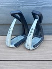 Freejump Soft up Lite Safety Stirrups  Kids Size 4   Silver matte Iron