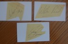 Lot  6 New York Knick  cut  Signed Auto 3x5 Index- Willis Reed  Frazier  Lucas  