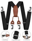 Branduce Adjustable Baby Boy Pre-tied Bow Tie And Suspenders Set Kids Y Black