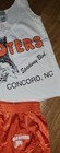 Vintagehooters 2-piece Outfit Set Xs White Graphic Logo Tank Top   Shorts