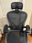 Herman Miller Aeron Office Chair-posturefit Lumbar-size C Black With Headrest
