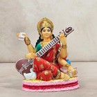 6  Handmade Saraswati Statue Hindu Goddess Of Art Knowledge Sculpture Room Altar