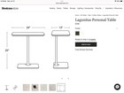 Coalesse Steelcase Lagunitas Personal Table White Top Silver Base   Argent  