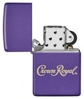 Zippo Purple Matte Windproof Lighter  Crown Royal Whiskey Logo  49460 New In Box