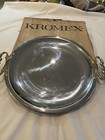Vintage 13 5    Kromex Usa Two Tone Mid Century Modern Retro Food  Cocktail Tray