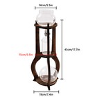 Retro Cold Brew Iced Coffee Drip Tower Coffee Maker Wooden For 6-8 Coffee Cups