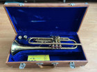 1980 Vintage Brass Trumpet Horn W  2 Mouthpieces   Original Carry Case New Nice