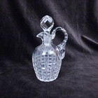 Antique Cut Glass Cruet With Grid Pattern