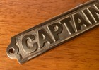Brass Captain Sign Nautical Boat Ship Plaque Maritime Yacht Door Decor