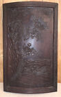 Antique Asian Chinese Or Japanese Carved Hardwood Panel