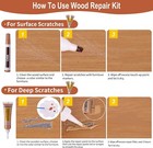 Wood Repair Kit - 37 Sets  Wood Fillers Furniture Repair Kit With 18 Colors Oak