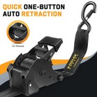 Kodiak Retractable Ratchet Straps 2  X 10ft  3000lb  Heavy Duty Tie Down -4 Pack