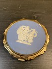 Vintage Stratton Wedgwood Blue Jasperware Cameo Insert Powder Compact New