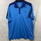 Nike Tennis Shirt Polo Team Court  Men s Size 2xl Blue Performance 644788-435