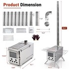 Wood Burning Sauna Hot Tent Stove 2 In 1 Wood Burning Stove With Chimney Pipes