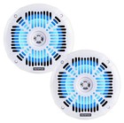  4  Memphis Audio Mxa602slw 80 Watt 6 5  White Marine Led Speakers For Boat