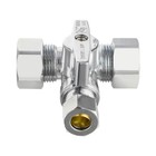 Efield 5 8  Od Compr  X 5 8  Od Compr  X 3 8  Od Compr  Tee Stop Valve 1 4 Turn