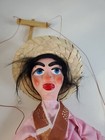 Vintage Mexican Puppet Marionette String Doll Folk Art Paper Mache Face 13   