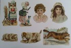 Antique Vintage Embossed Victorian Scrap Lot Of 7 Paper Dolls Ephemera