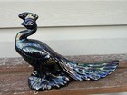 Lusterweqr Peacock Figurine Home Decor Black Vintage Style