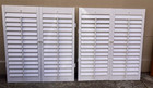 2 Sets 36  Tall X 32  Wide White Wood Interior Louver Plantation Window Shutters