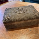 Antique Anglo - Indian Kashmir Wooden Carved Cigarette Box Circa 1900