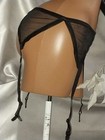 Vtg Transparent Opaque Sheer See Thru Garter Belt Stockings New M