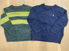 Baby Gap 2 Boys Sweaters Toddler Blue Green Bear Logo Size 2t Warm Lot Of 2