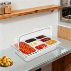 7 Pans Food Serving Display Container Stainless Steel Buffet Food Service Tray