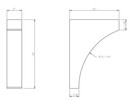 Pair - 3  W X 10  D X 14  H Solid Wood White Birch Minimalist Corbel