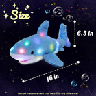 Led Musical Stuffed Shark Lighting Up Singing Plush Toy Adjustable Volume Lullab