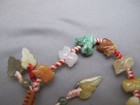 Fine Chinese Carved Stone Zodiac Animals Bead Cord Bracelet-6 3 4 Inches