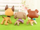 3lot Lps Toys Collie 1542 Great Dane 244 Dachshund 932 With Cute Accessories