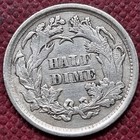 1861 Seated Liberty Half Dime 5c Higher Grade Au  77440