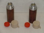 Vintage Aladdin Matching Thermos Set Of  2  With Carry Handle Case Unused