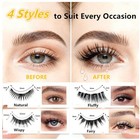 4-pairs Magnetic Eyelashes With Free Fixation 4 Pair  pack Of 1   Black 