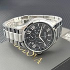 Bulova Wilton Classic Chronograph Black Dial 96b288 Silver Men s Watch 46 5mm