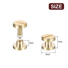 30pack Brass Chicago Screws  3x8mm Post Nail Stud Rivets For Leather Craft