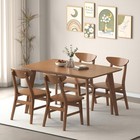 5 Piece Dining Table Set For 4 Solid Wood Kitchen Table Chairs Set Of 4