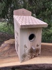 Cedar Birdhouse With Viewing Window - You Are My Sunshine  Sunflower
