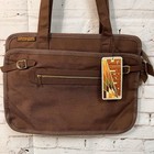 Vintage 70s Sarn   Superspacers Brown Canvas Purse Bag Mod Retro Handbag Nos Nwt