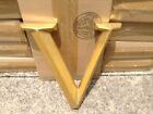 Monogram Alphabet Letter Plaque Small V Gold Wooden Wall Art Hanging 