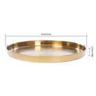 6pcs Round Serving Trays Stainless Steel Table Tray Gold Decorative Tray
