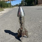 Vtg Astro Berzac Creation 11  Rocket Spaceship Missile Mechanical Bank With Key