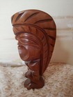 Hawaii Tiki Wooden Amulet Carving Vintage 25cm Shrine Decor Collectible